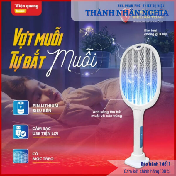 Vợt muỗi thông minh kiêm Đèn bắt muỗi tự động 2 trong 1 Điện Quang EMR10 W 1 vn 11134207 7r98o llenrdzea5dia1 600x600 1