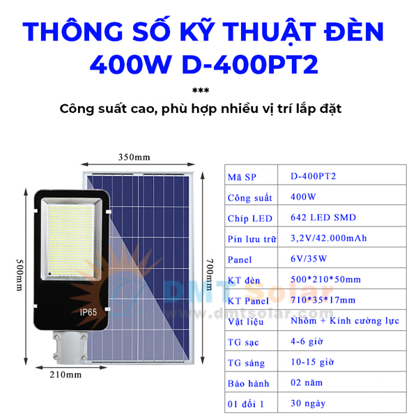 Đèn đường năng lượng mặt trời 400W giá rẻ D-400PT2 3 Den duong nang luong mat troi 400W gia re h2